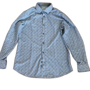 Mizzen + Main Leeward Printed Long Sleeve Button Down Shirt, Size L Trim Fit
